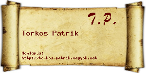 Torkos Patrik névjegykártya
